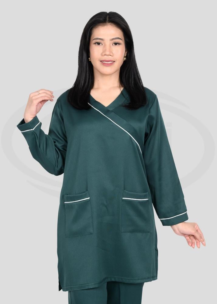 Winter uniform for female workers, multicolored