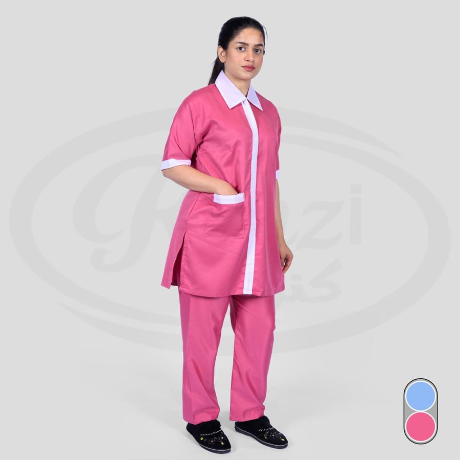 زي عامله منزلية بسحاب أنيق