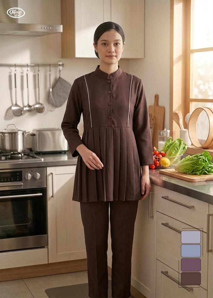يونيفورم بتصميم كسرات من ألأسفل من ماركة كنزي صناعه سعوديه