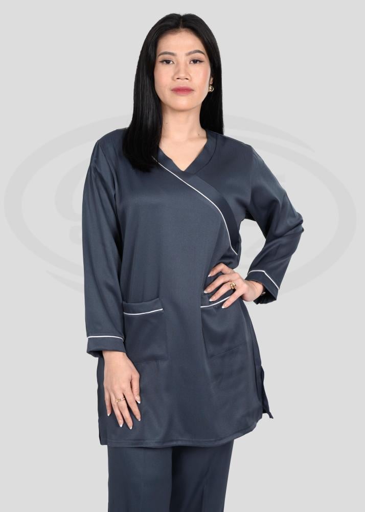 Winter uniform for female workers, multicolored