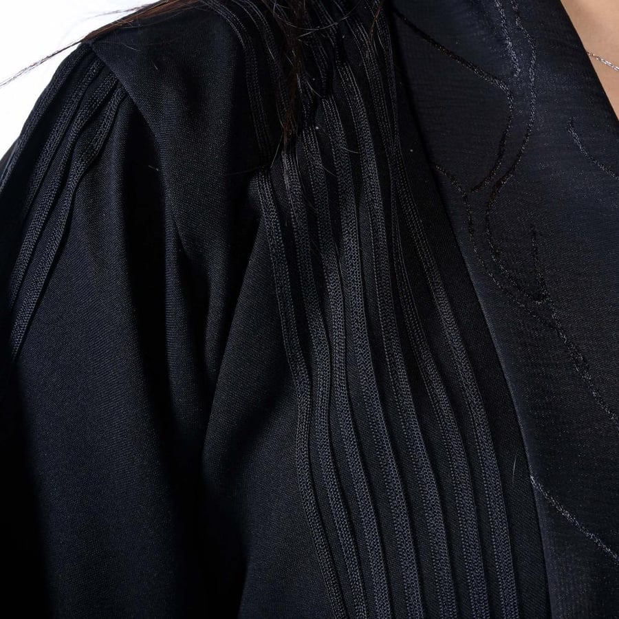 Black abaya with elegant touches