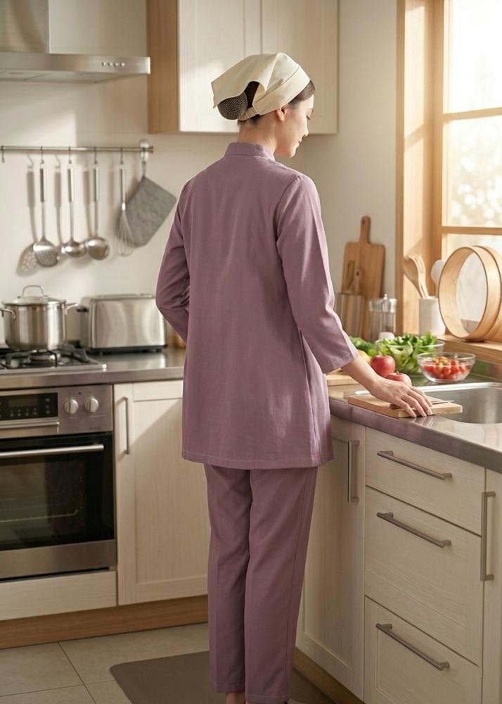 طقم يونيفورم كنزى (Kenzi) تصميم بكسرات أنيقة