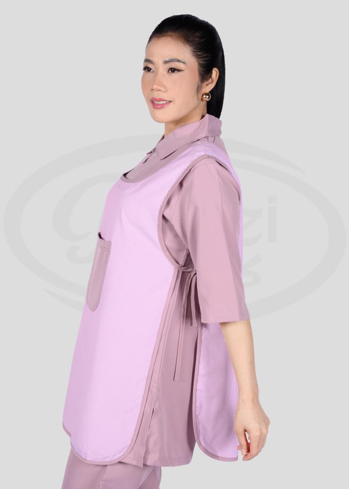 زي عاملات منزلية ساده مع مريلة