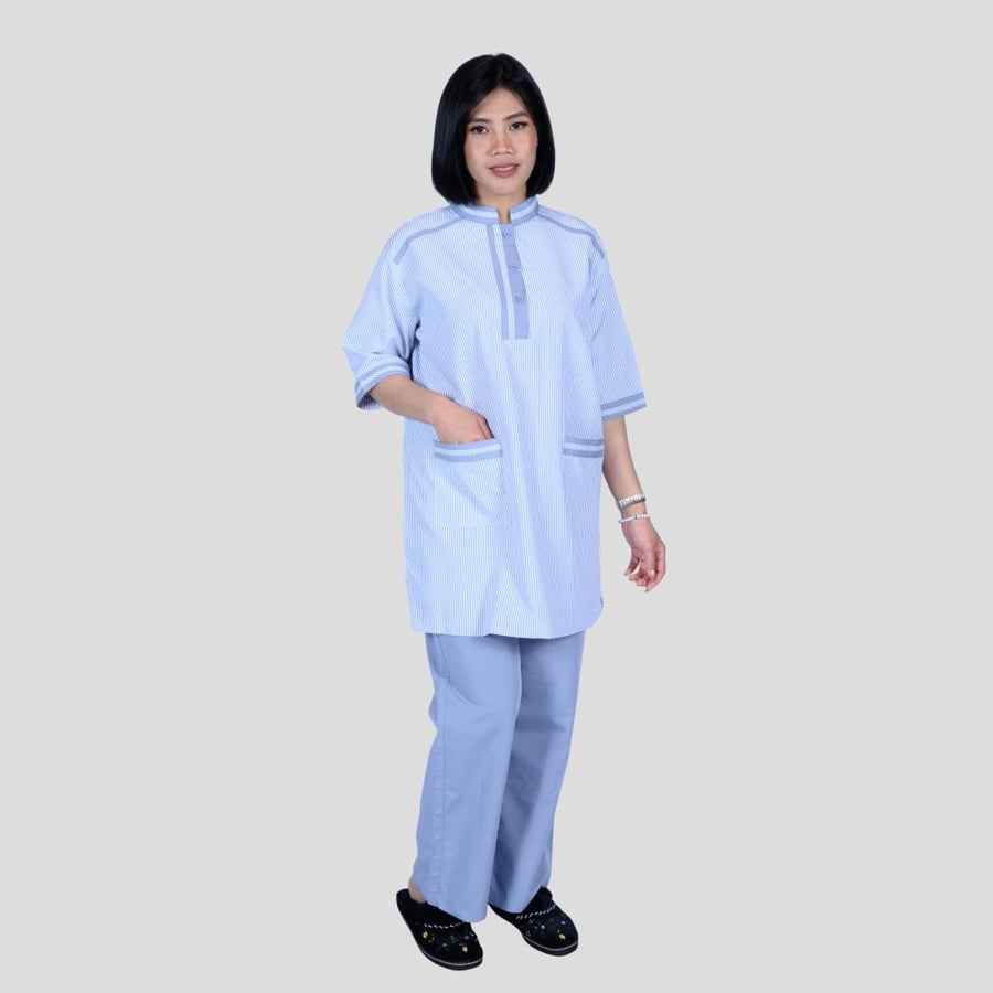 طقم زي عاملة منزلية مقلم