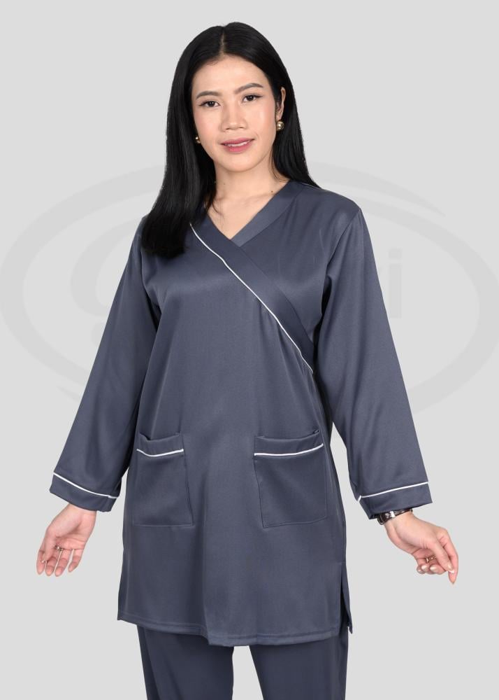 Winter uniform for female workers, multicolored