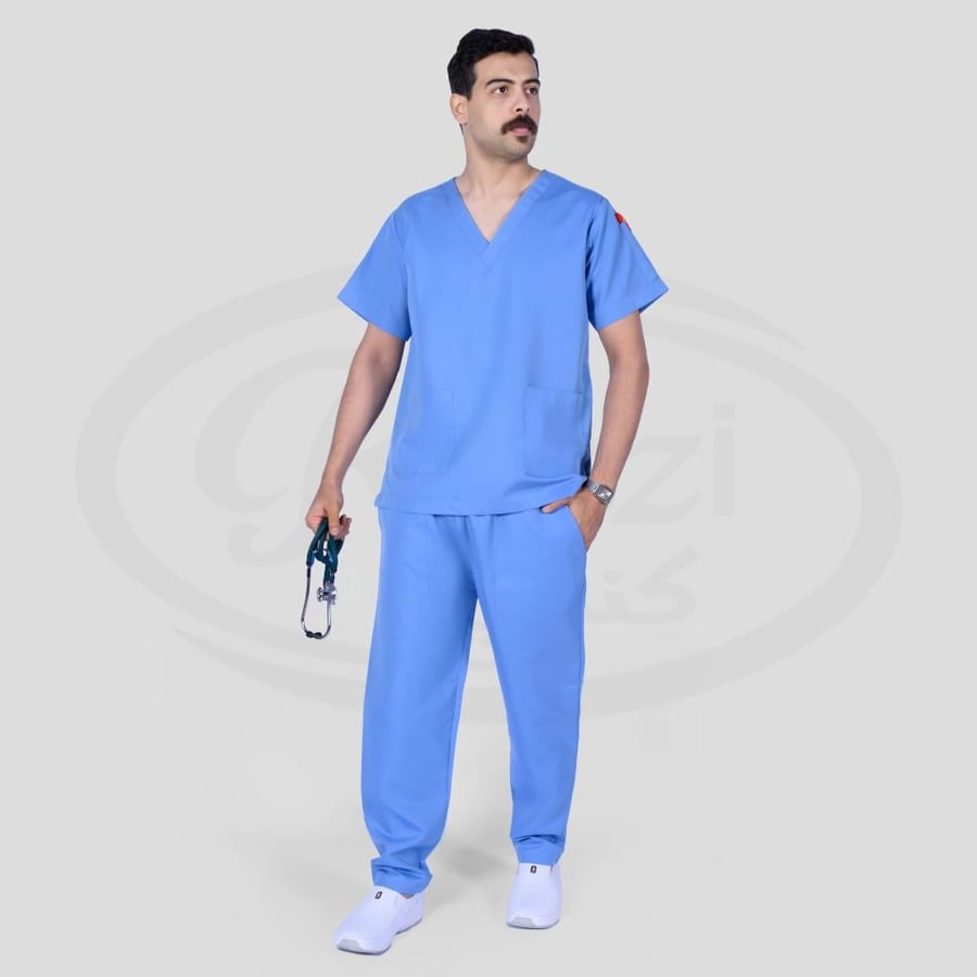 Medical scrub set for unisex sky blue 101 Kenzi