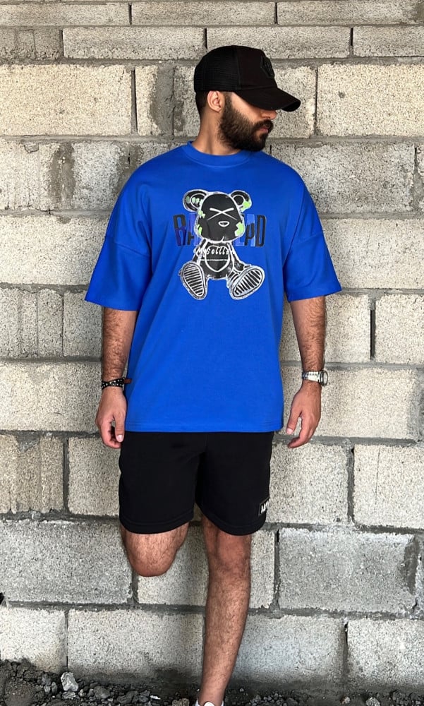 BLUE T-SHIRT OVER SIZE