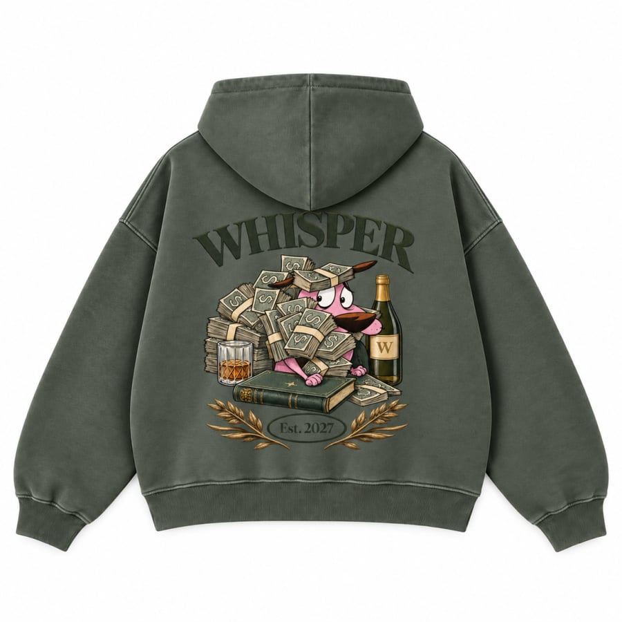 Money Club Hoodie – Washed Olive