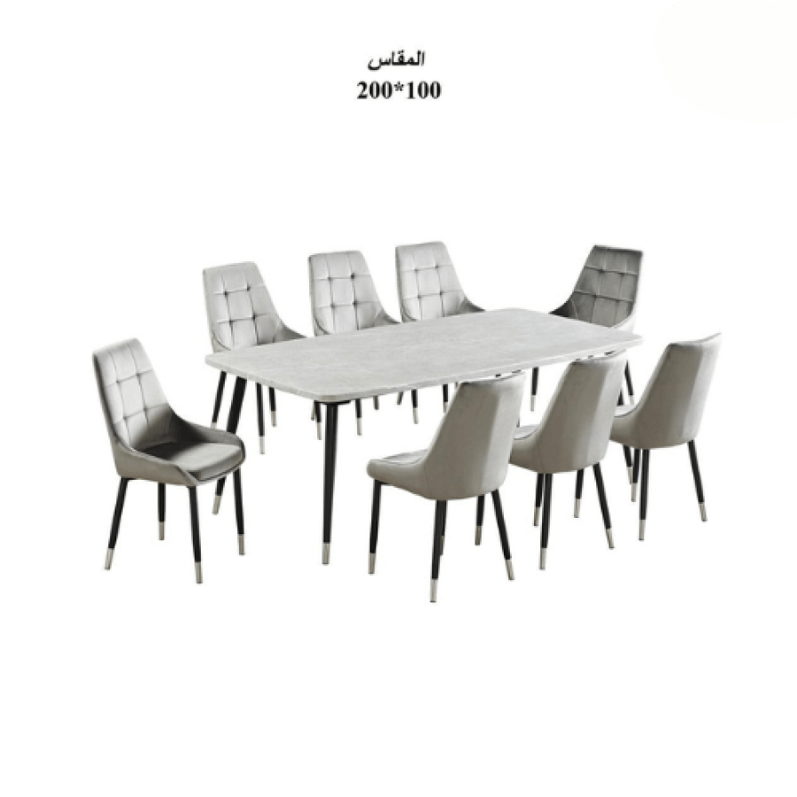 طاولة طعام رخام 8 كراسي