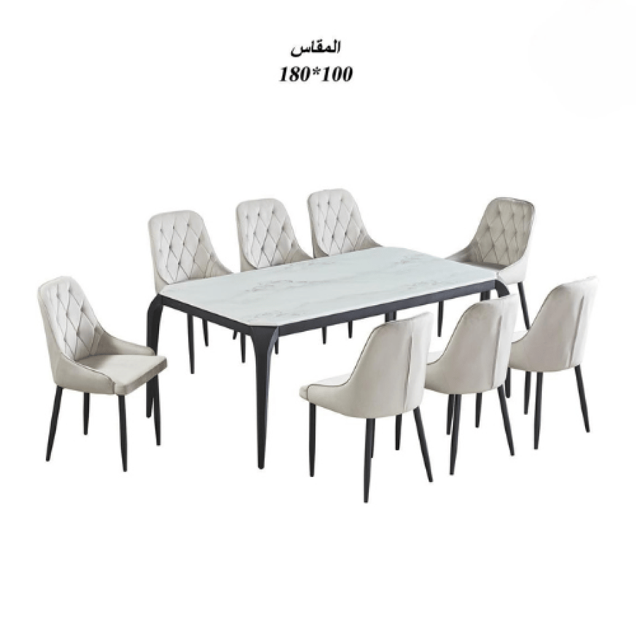 طاولة طعام رخام 8 كراسي
