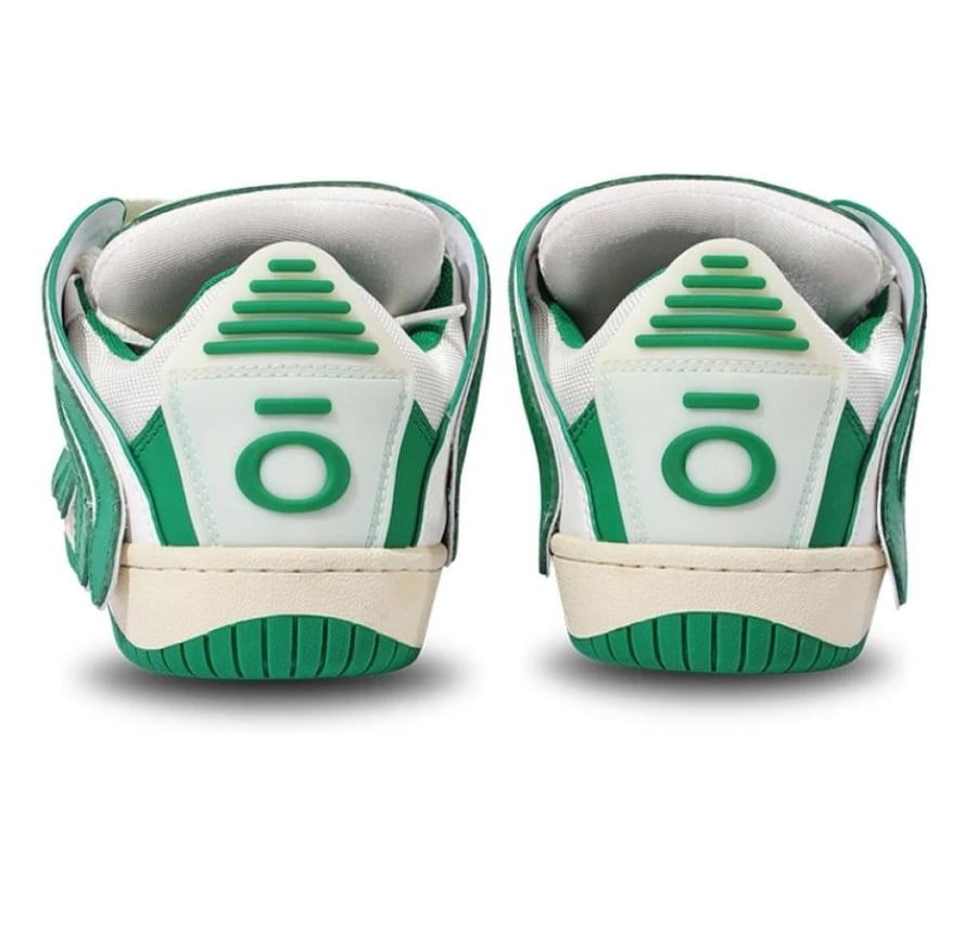 Old Order Skater 001 sneakers in an Olive Green and white