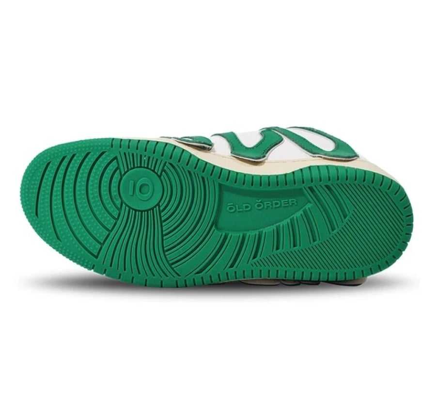 Old Order Skater 001 sneakers in an Olive Green and white