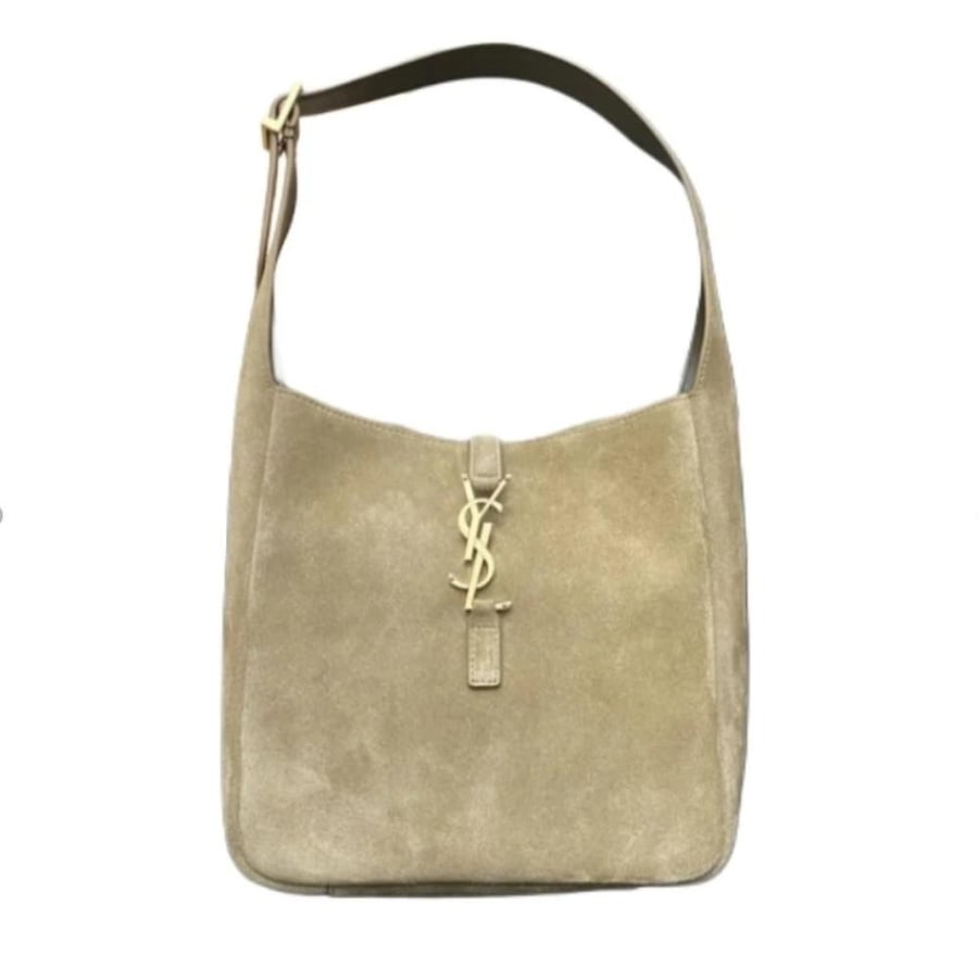 Saint Laurent Le 5 à 7 Large Suede Hobo Shoulder Bag
