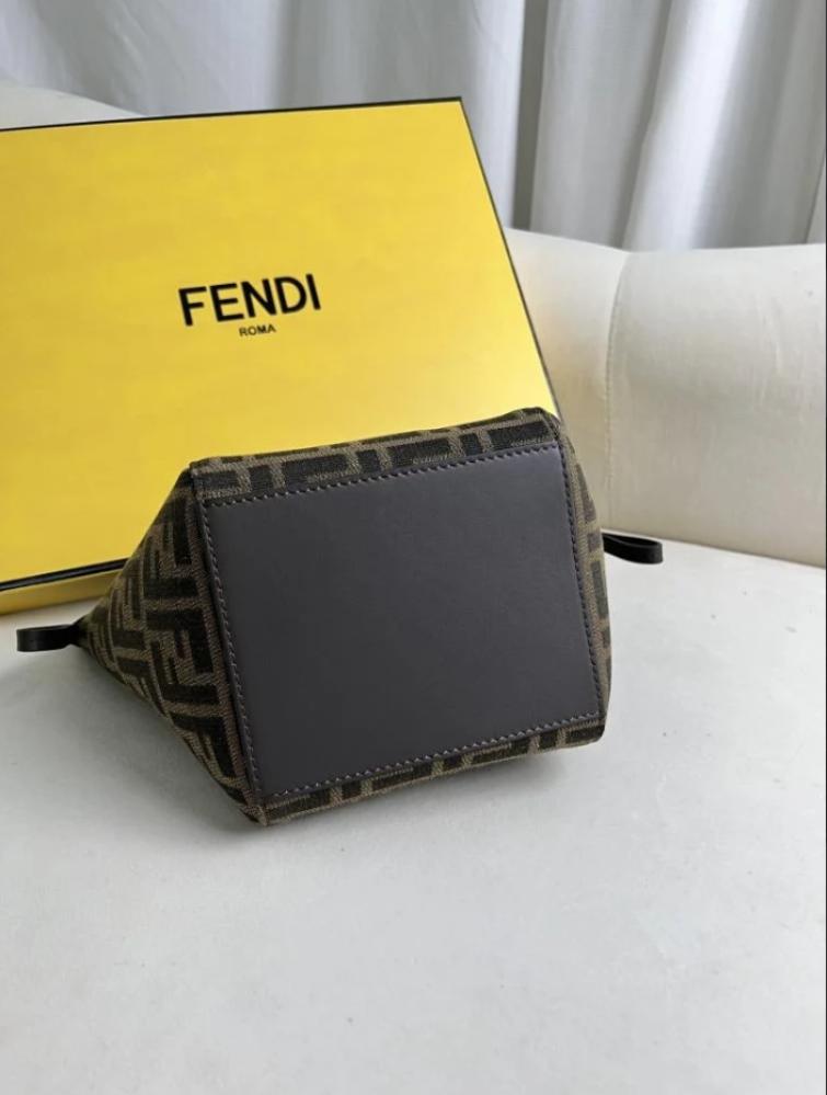 Fendi Origami Mini bag with a brown FF logo print