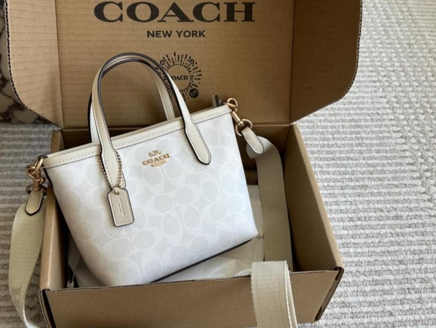 Coach City Mini Tote Bag in Signature Canvas