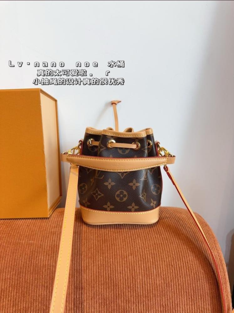 Louis Vuitton Pre-Owned Nano Noé two-way bag in brown with signature Monogram canvas