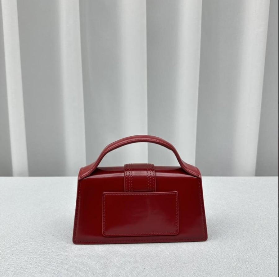 Jacquemus Le Grand Bambino Shoulder Bag in red leather