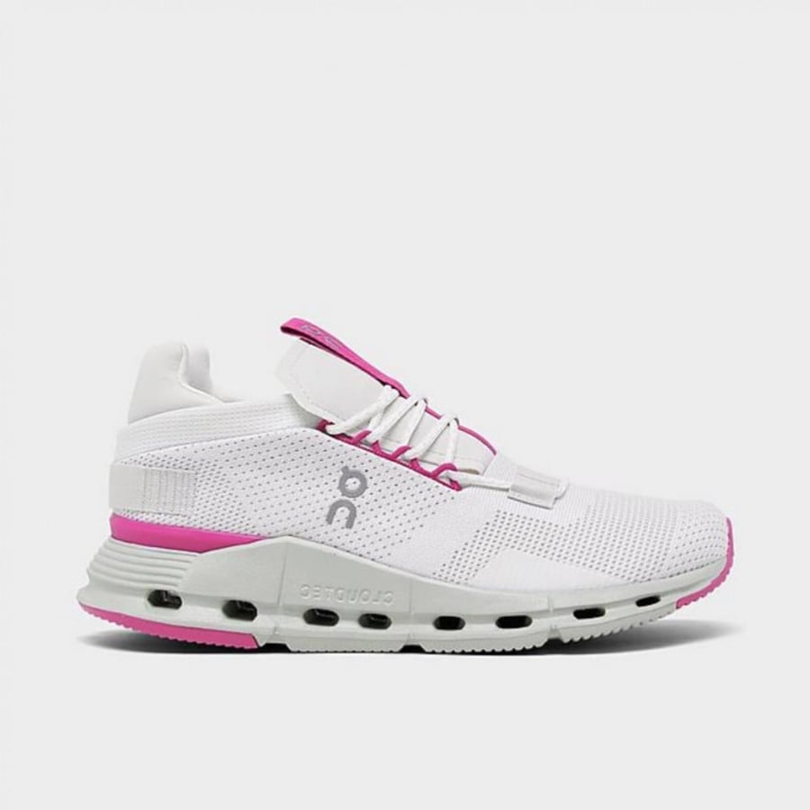 On running cloudnova white pink