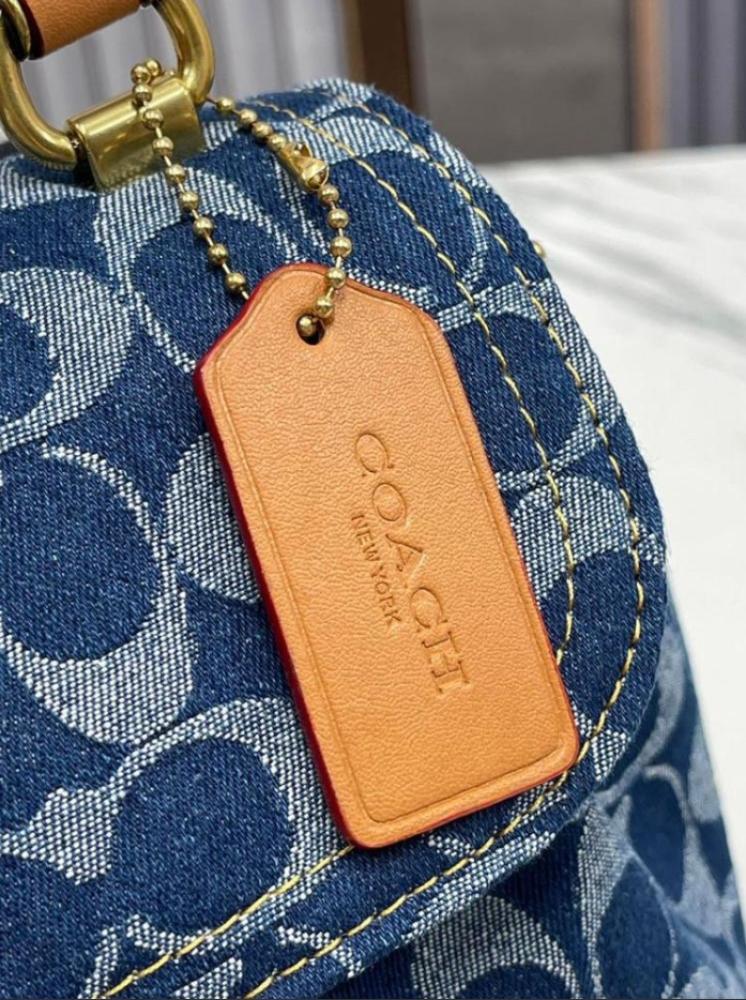 coach riya backpack 21 in signature denim
