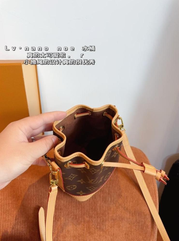 Louis Vuitton Pre-Owned Nano Noé two-way bag in brown with signature Monogram canvas