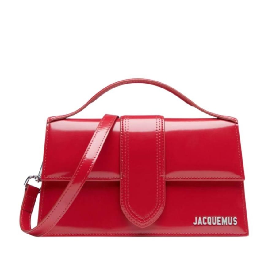 Jacquemus Le Grand Bambino Shoulder Bag in red leather