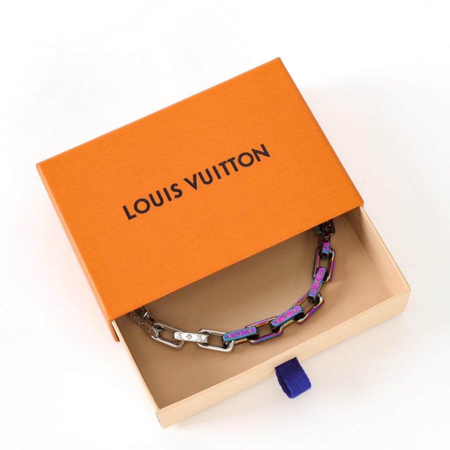 1V bamboo panel gradient chain bracelet