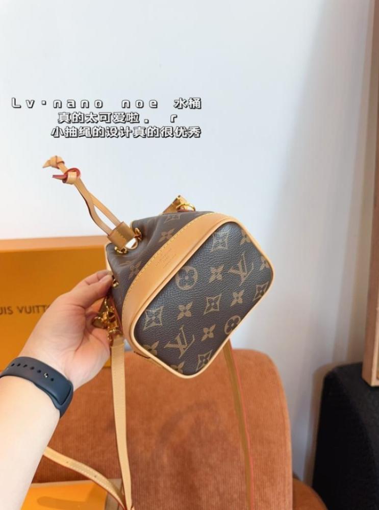 Louis Vuitton Pre-Owned Nano Noé two-way bag in brown with signature Monogram canvas