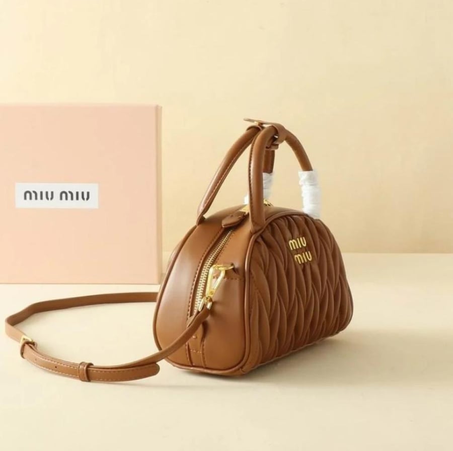 Miu Miu Arcadie Matelassé Nappa Leather Bag
