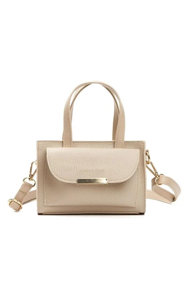 Adelina Bags حقيبة يد وكتف صغيرة نسائية مغطاة بالفرو المنك