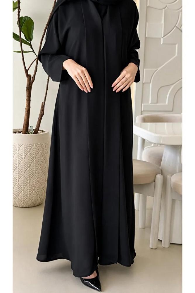 DEAL ABAYA عباية ترف – عباية بقماش كريب فاخر | تصميم أنيق بقصة انسيابية