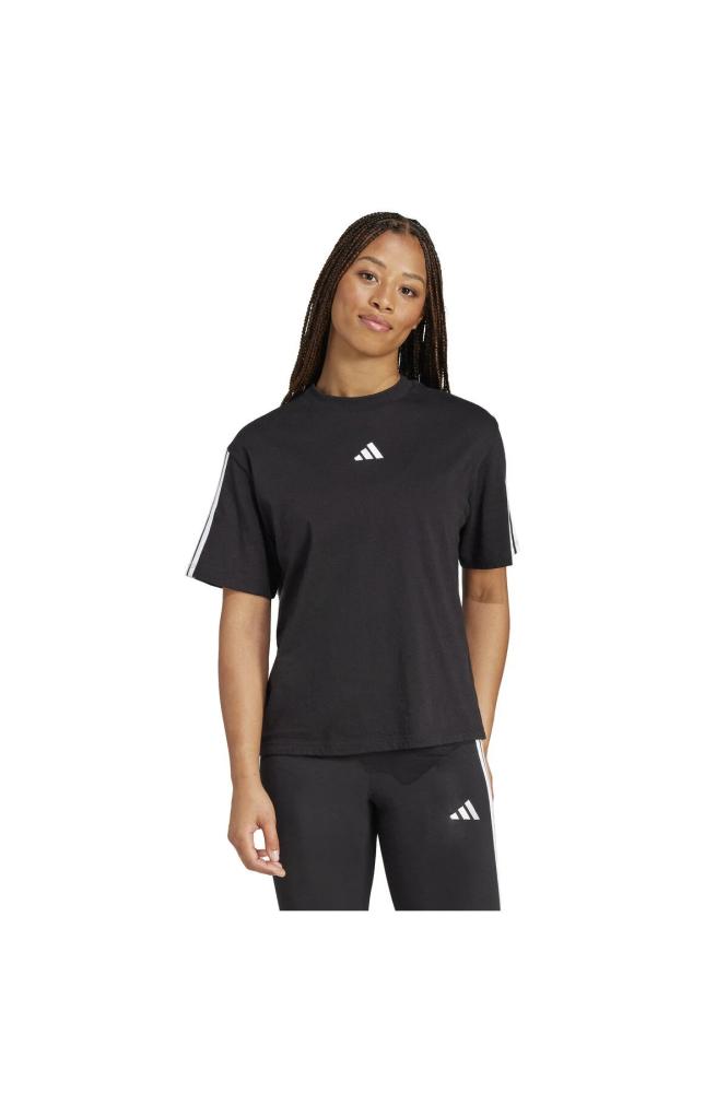 adidas تي شيرت Essentials Boyfriend ذو 3 خطوط