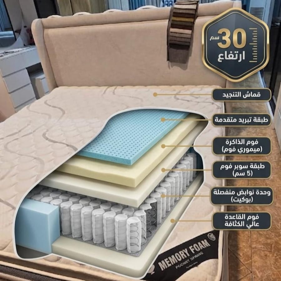مرتبة مومري فوم ارتفاع 30 سم