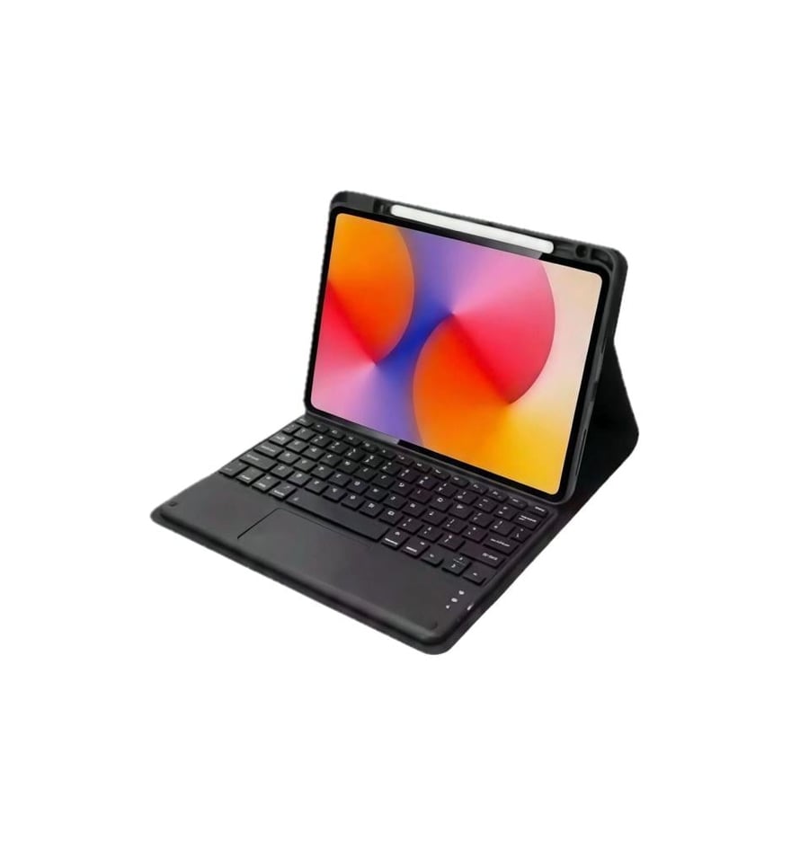 كفر وكيبورد وحامل قلم لهواوي ميت باد 11 اس اي لون اسود - Keyboard cover with pencil holder for Huawei matepad SE 11