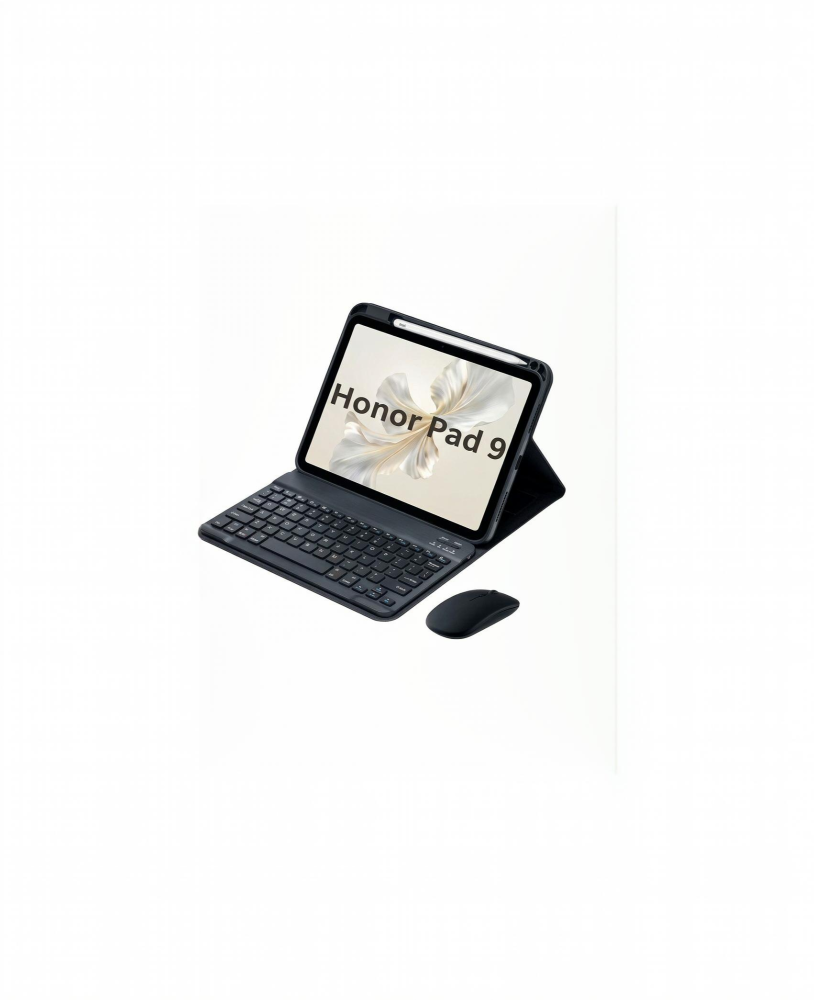 كيبورد هونر باد ٩ عربي انجليزي وكفر وماوس وحامل قلم - Keyboard cover with pencil holder for honor pad 9