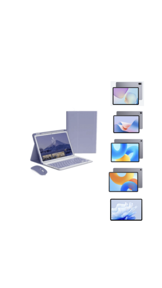 كفر وكيبورد وماوس لتابلت هواوي ميت باد 11.5 اس او ميت باد اير لون بنفسجي - Keyboard cover with pencil holder for matepad 11.5 S