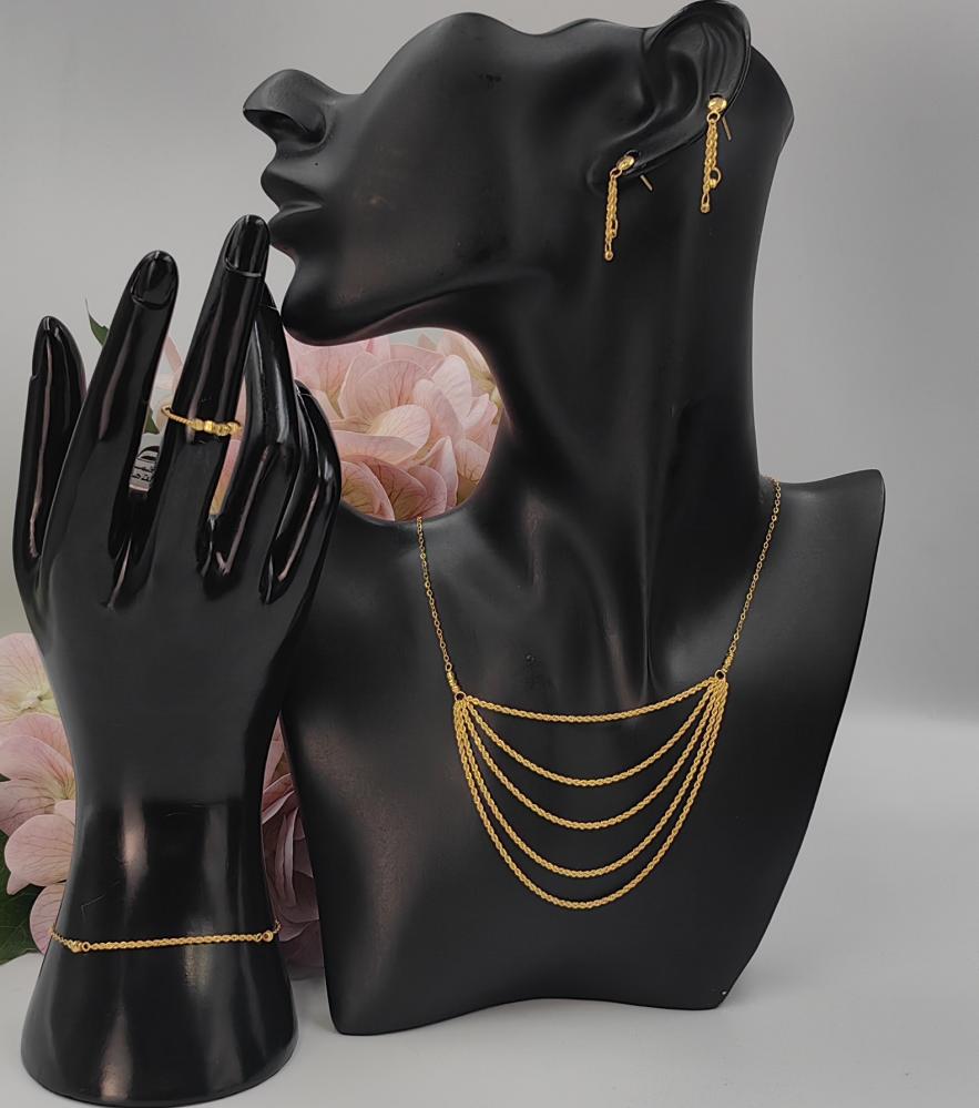 A rolled set, 5 layers, 21-karat gold
