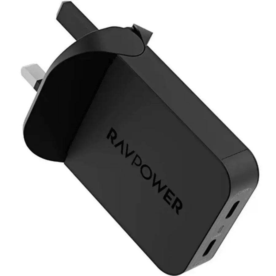 RAVPower RP-PC1079 PD Pioneer 65W 2-Port Wall Charger Gan  Black