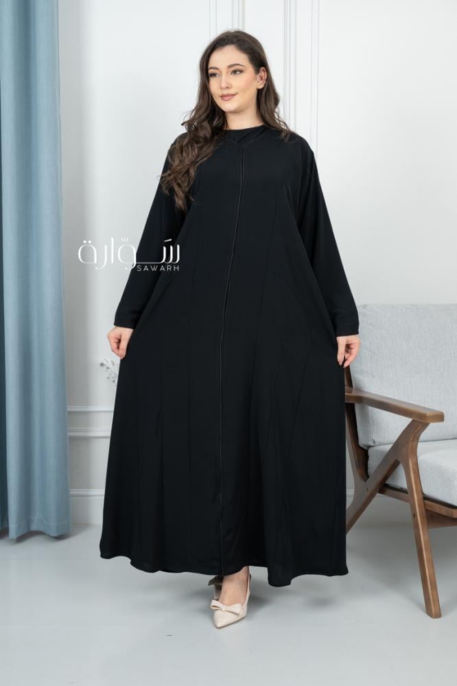 Thick abaya with thread on the sides