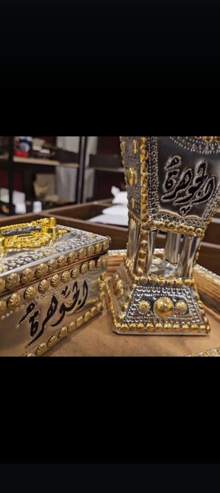 صواني ومبخرة حايلية من خشب اثل