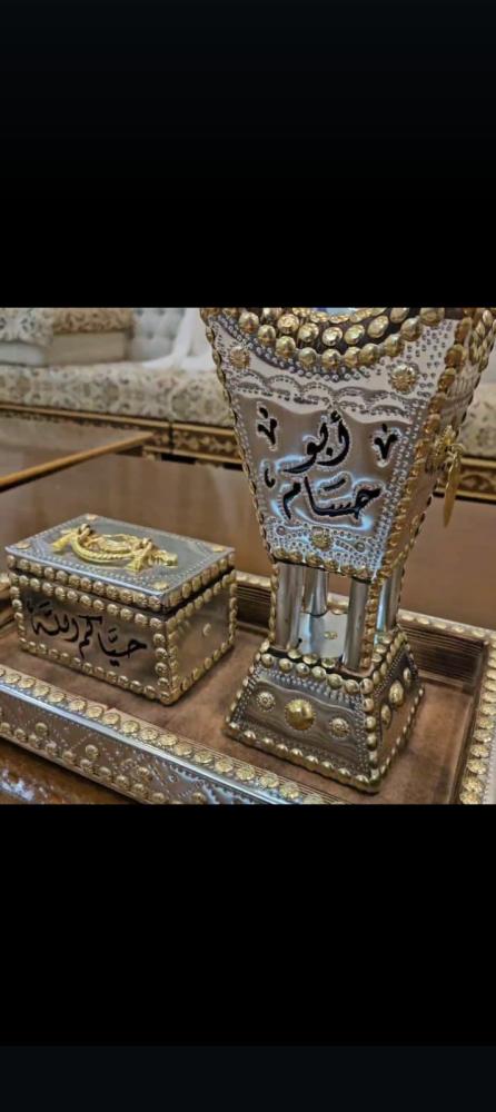 صواني ومبخرة حايلية من خشب اثل