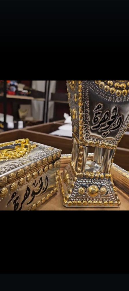 صواني ومبخرة حايلية من خشب اثل