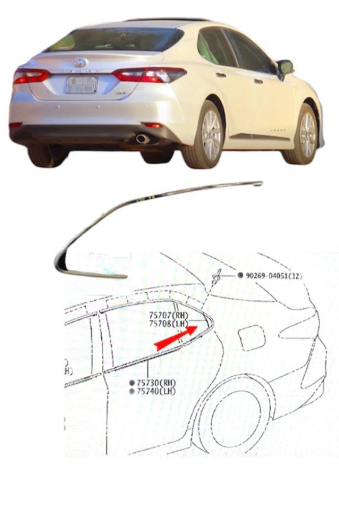 Right rear door handle for Camry 2018/2024 OEM