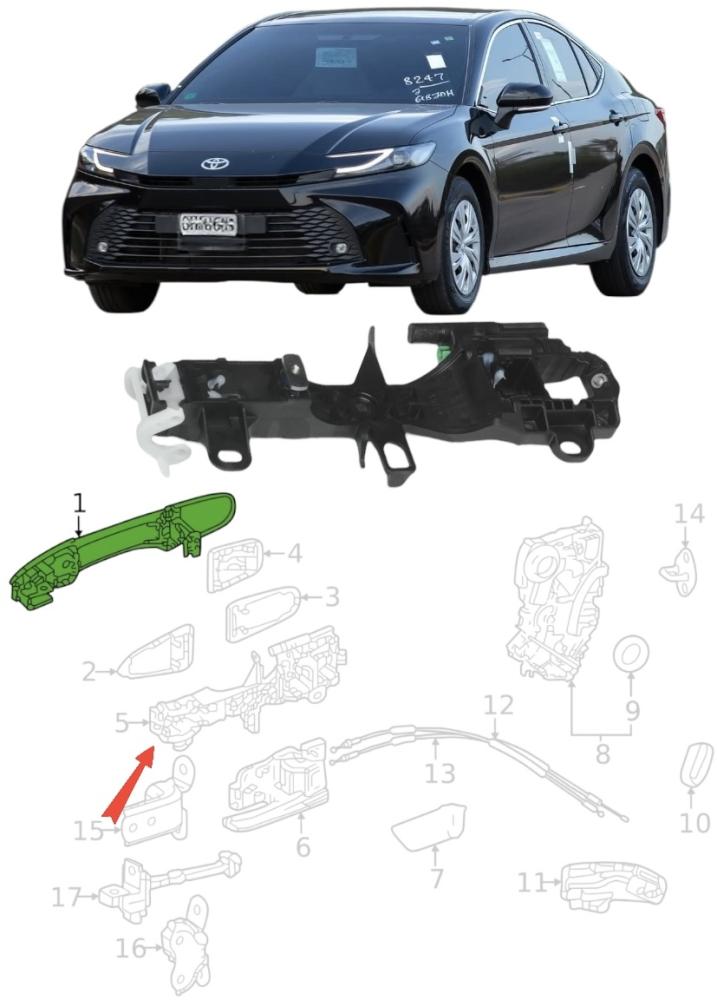 Front right door handle base for Camry 2025 / 2026 official