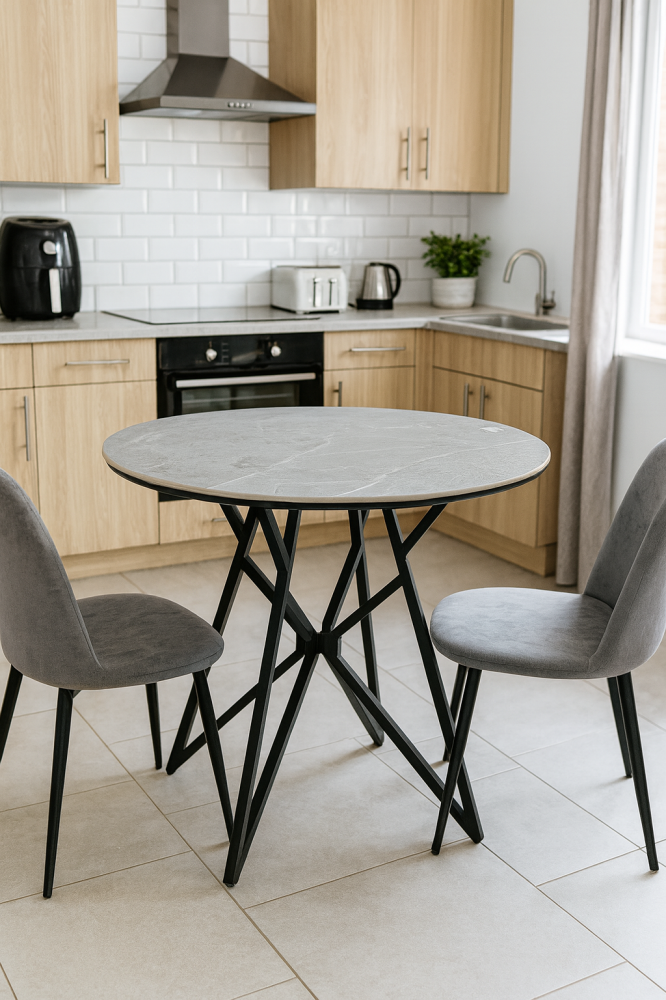 Single round dining table