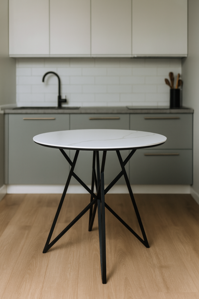 Single round dining table