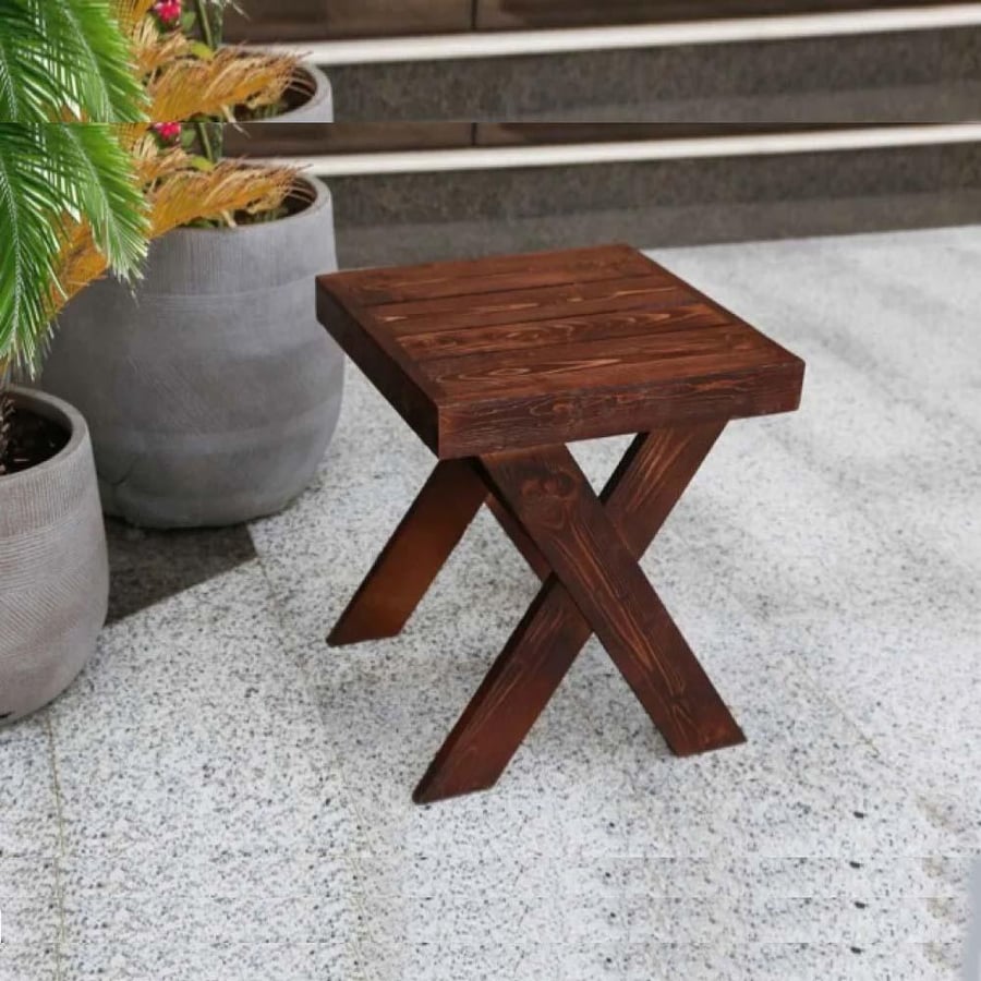 Swedish wood serving table size 40*40 cm
