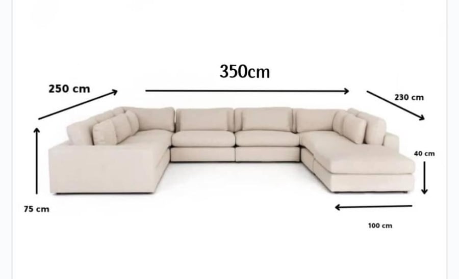 U-shaped corner sofa