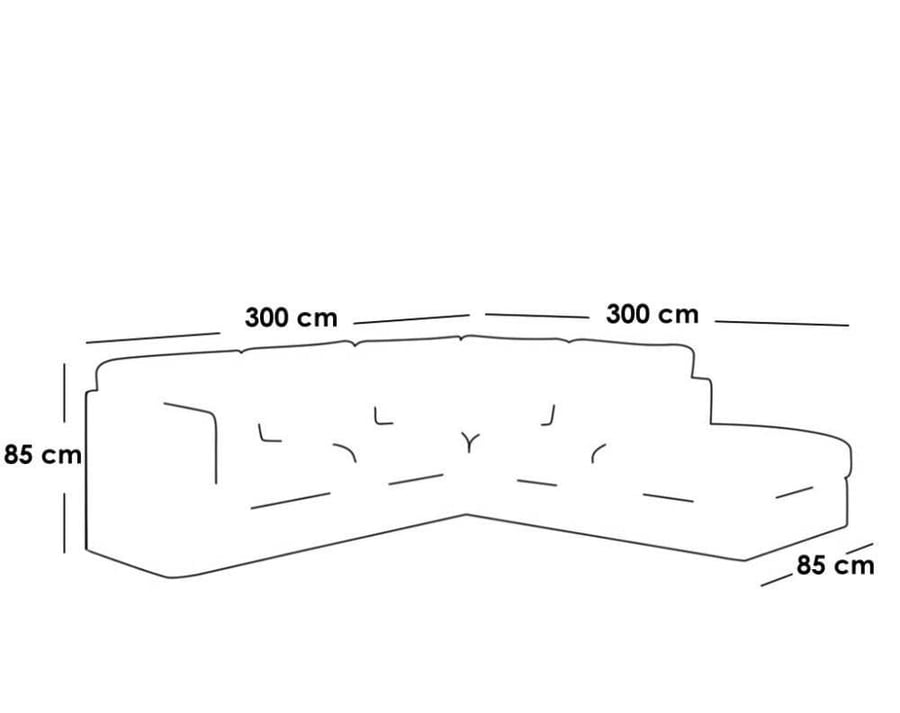 كنب زاوية مقاس 300*300*85سم