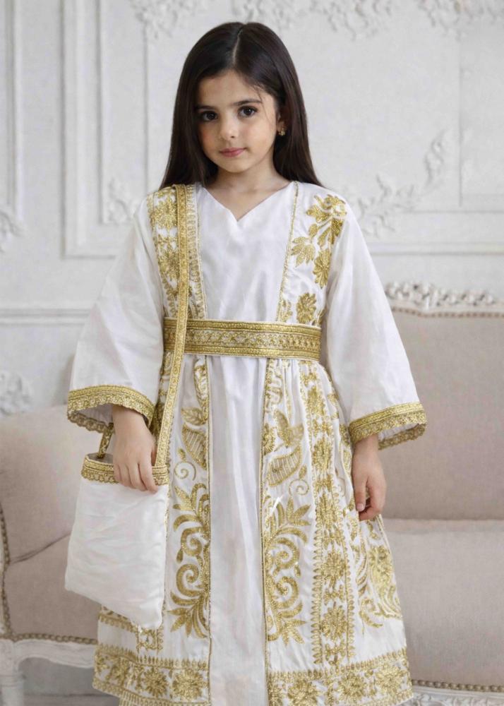فستان رمضان ابيض بناتي B