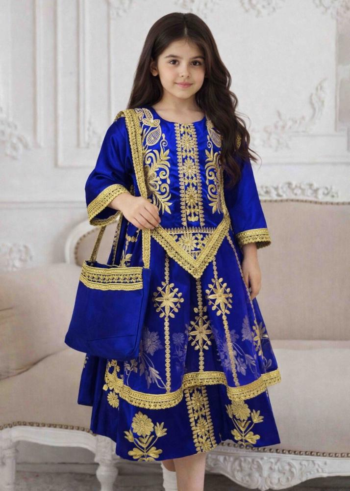 فستان رمضان ازرق بناتي
